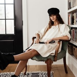 BOHME - NWT cream vegan leather dress M